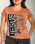Tshirt Algodão Premium Jesus Leão Marrom
