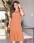 Vestido Babado Deus me Encontrou - Marrom Claro - loja online