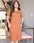 Vestido Babado Deus me Encontrou - Marrom Claro - comprar online