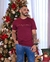 Camiseta Masculina Jesus Marsala na internet