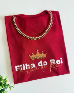 Blusa Bordada Filha do Rei - Vermelho - comprar online
