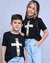 Camiseta Infantil Cruz Leão Preto