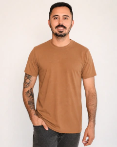 Camiseta Masculina Lisa - Avelã