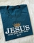 Tshirt Algodão Premium Jesus Ef. 1.21 Verde Petróleo