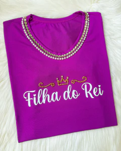 Blusa Bordada Filha Do Rei - Fúcsia - comprar online