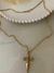 Colar Camaro - Cordão Baiano Dourado Fino com Crucifixo Pontiagudo - 60 cm - comprar online