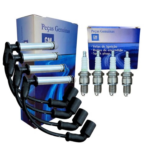 Kit Cabos E Vela Gm Prisma 1.4 8v Joy