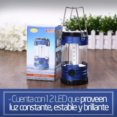 Farol para Camping 18 Leds con Doble Gancho y Brujula - TIENDA CHAVI