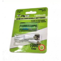 Pilas Aaa Recargables Con Cable Usb 1200mah Mayor Duración - TIENDA CHAVI