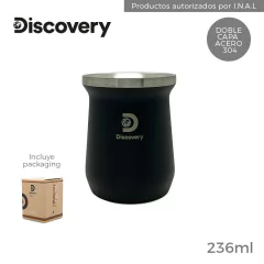Mate Vaso Térmico con Tapa Discovery Negro 13674 - comprar online