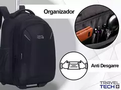 Mochila Carro 18 Travel Tech Negra 16023 - tienda online