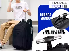 Mochila Carro 18 Travel Tech Negra 16027 - ZATIMA MAYORISTA