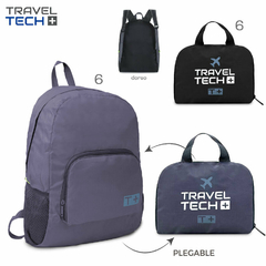 Mochila Plegable Travel Tech Negro 16031 - tienda online
