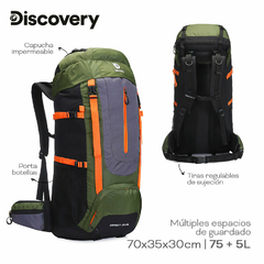 Mochila Camping Discovery Verde 16043 - ZATIMA MAYORISTA