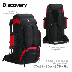 Mochila Verde Discovery Mochileros Camping Trekking Grande 16047 - ZATIMA MAYORISTA