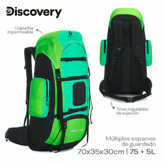 Mochila Camping Discovery Verde 16048 - ZATIMA MAYORISTA