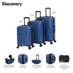 Set Valijas Discovery 16406 Carry on Valija mediana Valija grande