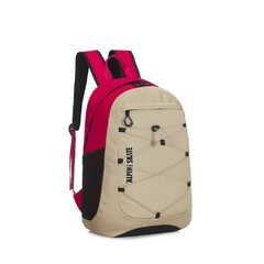 Mochila Alpine Skate Urbana Beige Rojo 16490