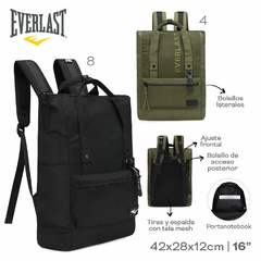 Mochila Everlast 16932 VERDE - ZATIMA MAYORISTA