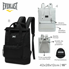 Mochila Everlast Negra 16949 - ZATIMA MAYORISTA