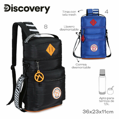 Mochila Matera Discovery Negra 17332 - ZATIMA MAYORISTA