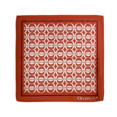 Pañuelo Seda Oreiro Rojo Blanco 19199