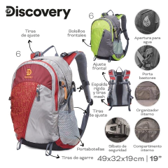 Mochila Camping Discovery Gris Bordo 22310 en internet