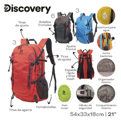 Mochila Camping Discovery Gris 22311 - comprar online