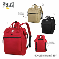 Mochila Boca de Pez Everlast 22335 NEGRO - comprar online