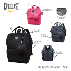 Mochila Boca de Pez Everlast Fucsia 22576 en internet