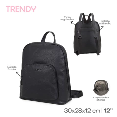 Mochila Trendy Negra 22716 en internet