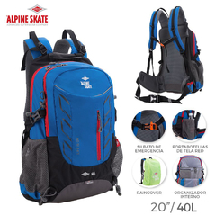 Mochila Trekking Alpine Skate Azul 26903 en internet