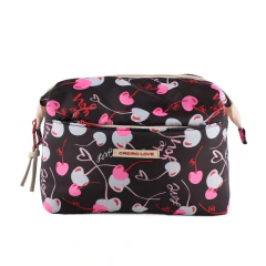 Portacosmetico Oreiro Love Negro con Beige 29334