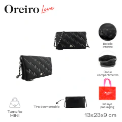 Cartera Oreiro Negro 29536 - tienda online
