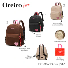 Mochila Oreiro Beige 29547 en internet
