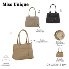 Cartera Miss Unique Camel 32077 - ZATIMA MAYORISTA