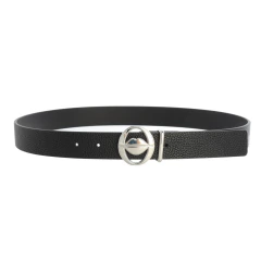 Cinturon Oreiro Love Negro Hebilla Plateada M/L 55261 - comprar online
