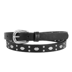 Cinturon Oreiro Love Negro Hebilla Plateada M/L 55265