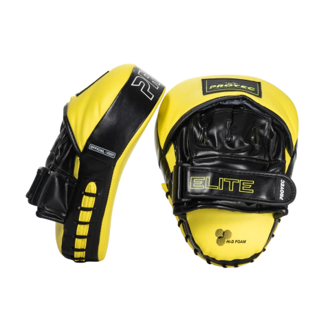 Guantes Foco Proyec Par Manoplas Boxeo Profesional Box Mma - Amarillo