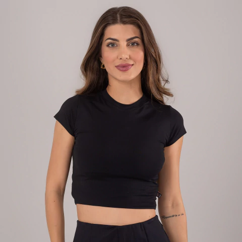 Cropped Core Viguini Preto - Feminino - comprar online