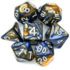 Set de Dados Color Mezclado Azul y Amarillo