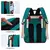 Mochila cuna maternal con techo y cargador puerto USB - Turquesa - Tribu Tienda Eco