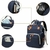 Mochila Maternal con Cargador USB - Gris Claro - Tribu Tienda Eco