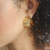 Argola Martelada Banhada a Ouro 18K