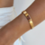 Bracelete Liso 7MM Banhado a Ouro 18K