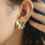Brinco Orgânico Flor Banhado a Ouro 18K - comprar online