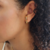 Brinco Ear Hook Orgânco Banhado a Ouro 18K