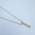Colar Corrente Bolinha Com Pingente Palito Microcravejado em Zircônia Cristal Banhado a Ouro 18K - comprar online