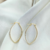 Argola Oval Fecho Português Banhada a Ouro 18K - loja online