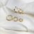 Kit de Argolinhas Lisas Banhada a Ouro 18K